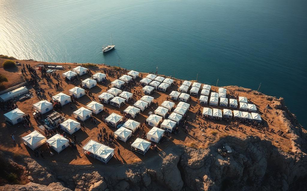 Yunanistan Adalarında Kapasitenin Ötesinde Kabul Merkezleri